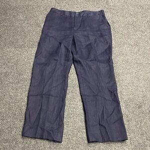 Lauren Ralph Lauren Navy Wide-Leg Pants